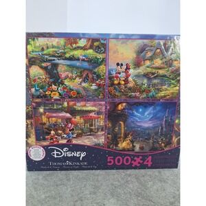 Thomas Kinkade Disney Dreams Collection 4 Jigsaw Puzzles 500 Pieces Each